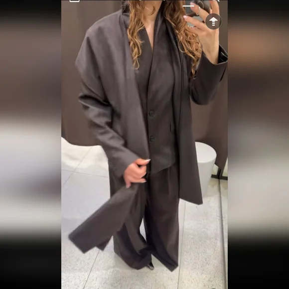 Zara ZW COLLECTION LIMITED EDITION PINSTRIPE BLAZER WITH SC - Picture 10 of 14